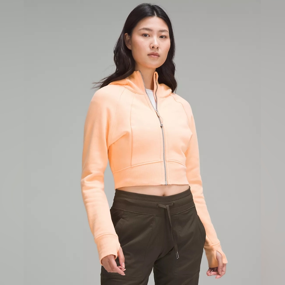 SOLD*** Scuba Full-Zip Cropped Hoodie - Summer Glow - 6 - Picture 1 of 12